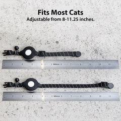 Elevation Lab TagVault AirTag Cat Collar Breakaway adjustable length 8-11.25 inches; fits most cats.