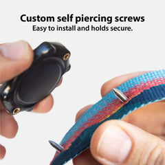 Elevation Lab TagVault uses through-collar screws for a secure through-collar mount.