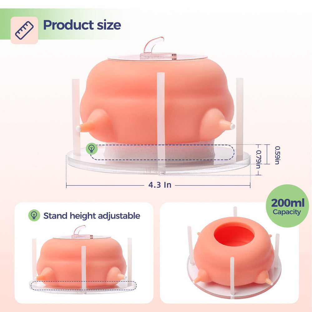 Elevonix puppy feeder stable base provides steady feeding for multiple puppies.