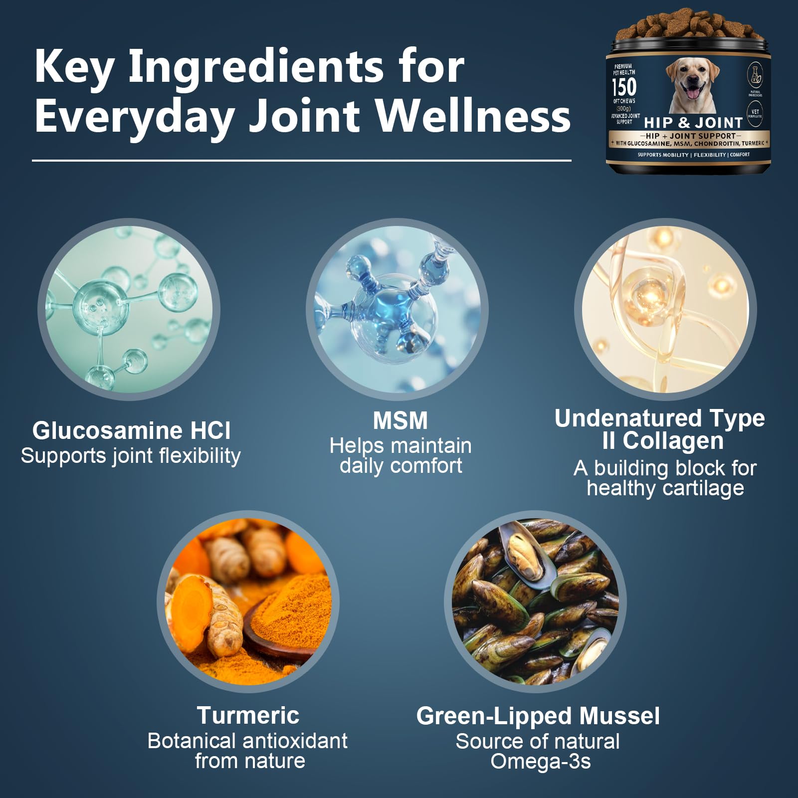ELEVTC Glucosamine for Dogs Green-Lipped Mussel ingredient