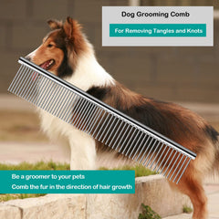 Elfirly three-pack dog combs arranged for easy, professional grooming at home.