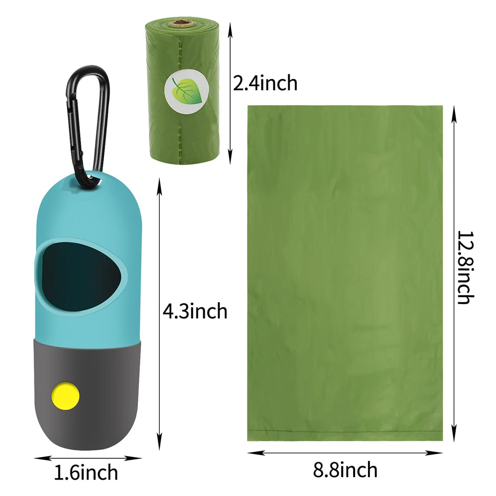 Eliamo leash carabiner clip keeps the dispenser secure on standard dog leashes.
