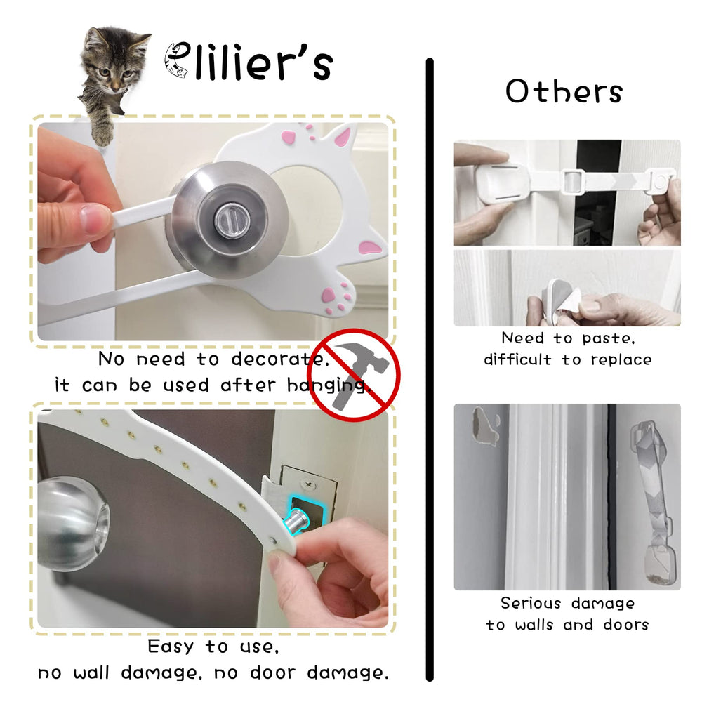 Elilier latch promotes better airflow, reducing drafts while keeping paws out of food areas.