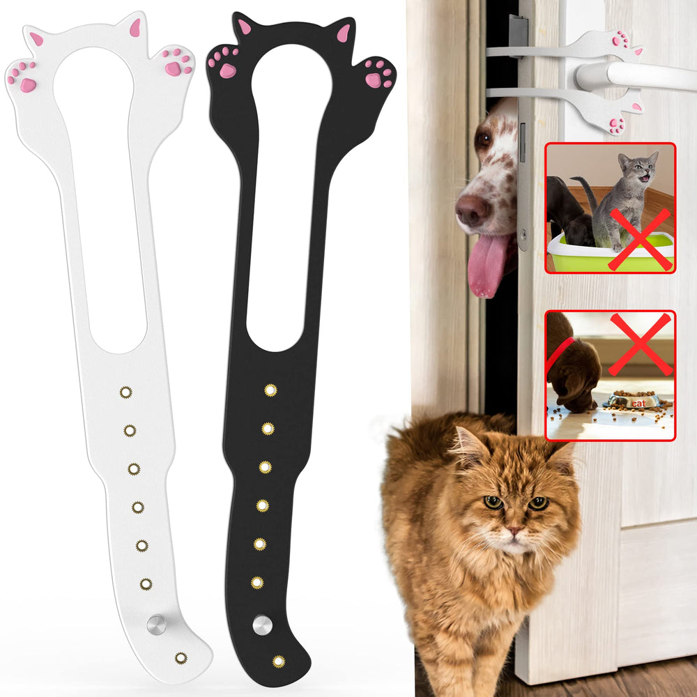 Elilier cat door latch holder paw design demonstrates cat privacy and dog deterrence.