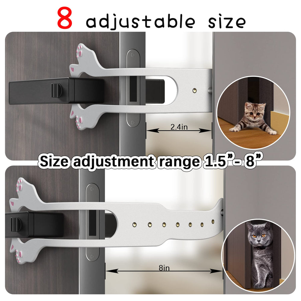 Elilier cat door latch pink cat-paws design adds privacy for felines.