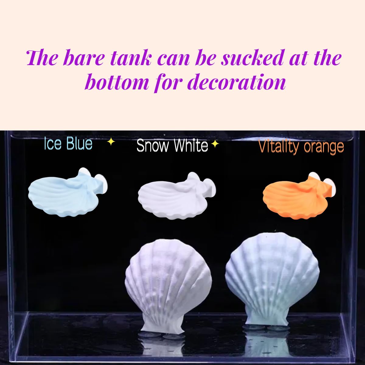 ELIRAR Betta Hammock blue shell decor adds aquatic elegance to your tank.