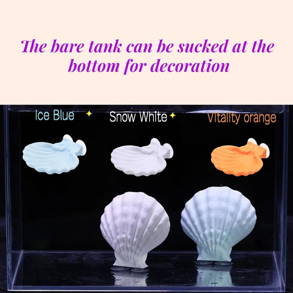 ELIRAR Betta Hammock blue shell decor adds aquatic elegance to your tank.
