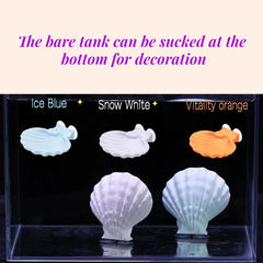 ELIRAR Betta Hammock blue shell decor adds aquatic elegance to your tank.