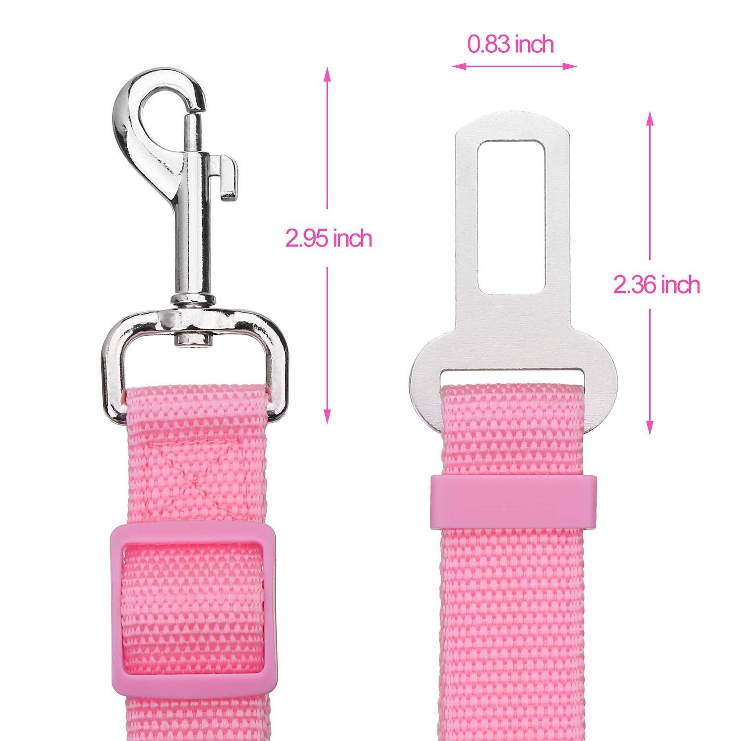 Elisel pet seat belt clip attachment hook demonstrating quick-secure connection