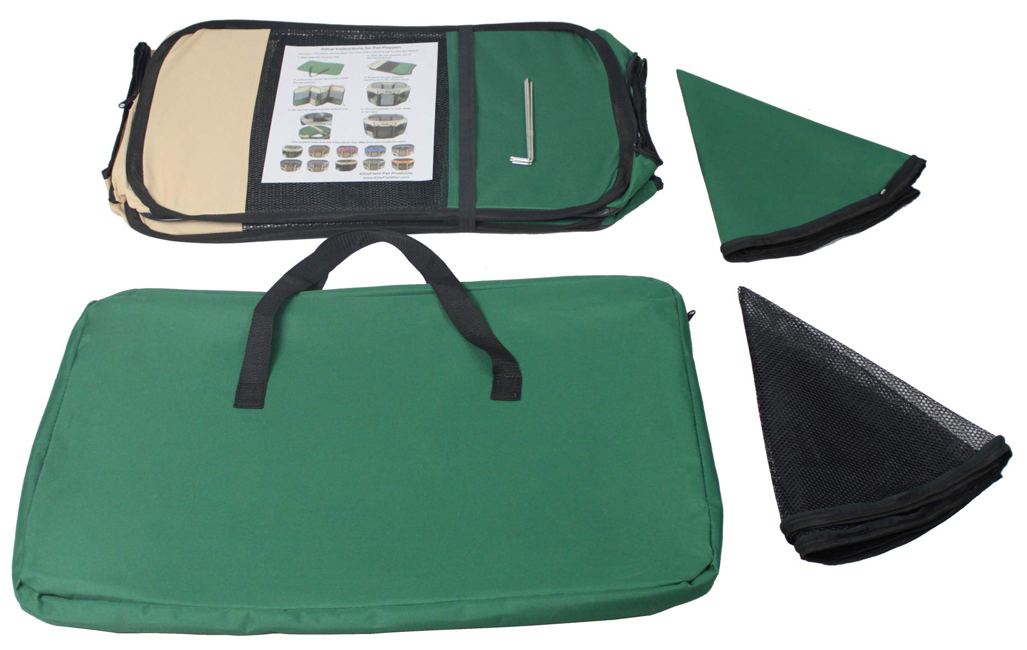 EliteField 2-Door Soft Pet Playpen outdoor stability with stakes for secure placement