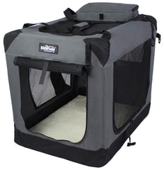 EliteField 3-Door crate front view showing spacious interior for large dogs