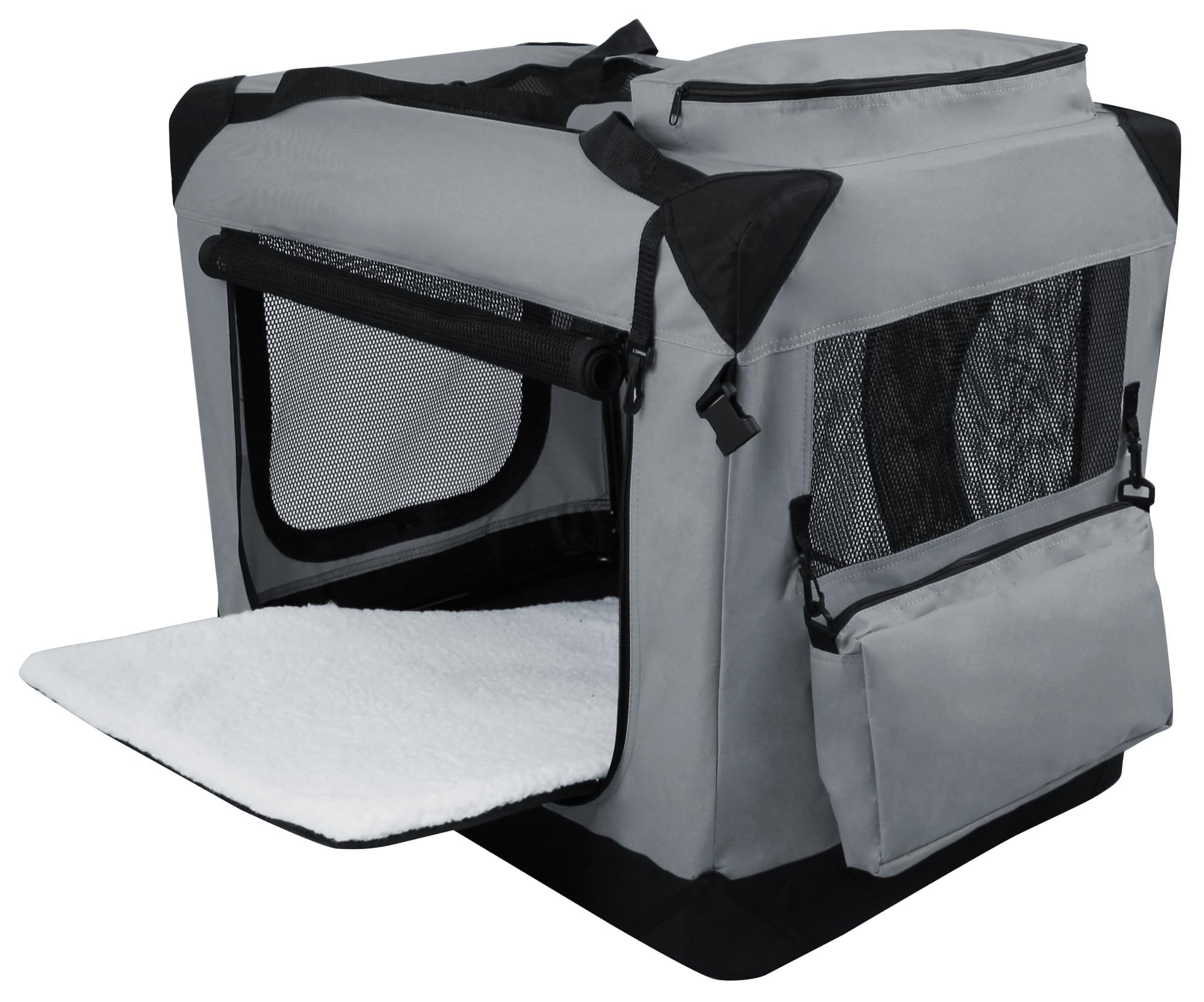 EliteField crate material 600d fabric and hex mesh provide durable, breathable shelter for pets.