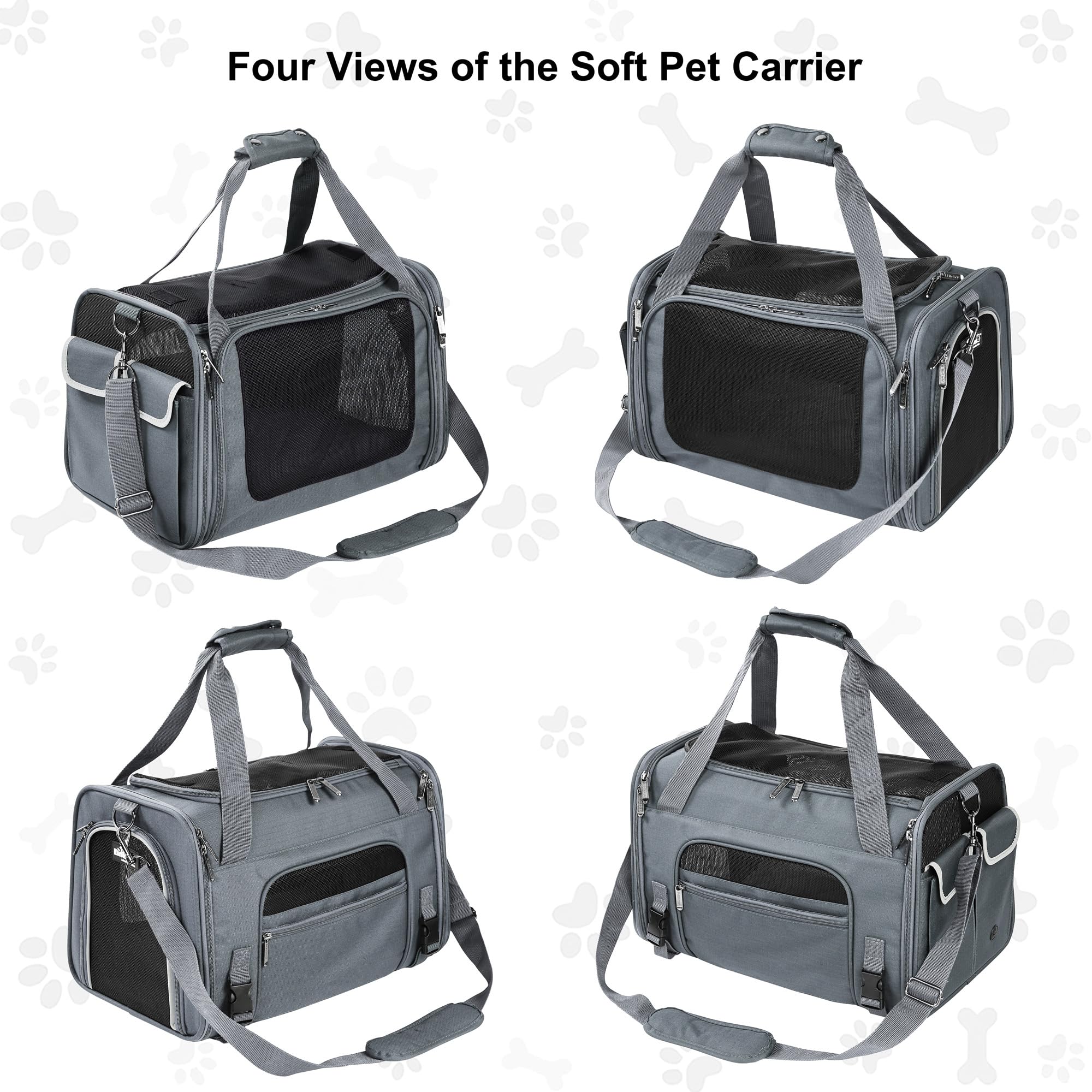 EliteField Deluxe Soft-Sided Pet Carrier removable-mat simplifies setup and cleaning
