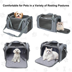 EliteField Deluxe Soft-Sided Pet Carrier three-doors enables easy access and airflow on trips