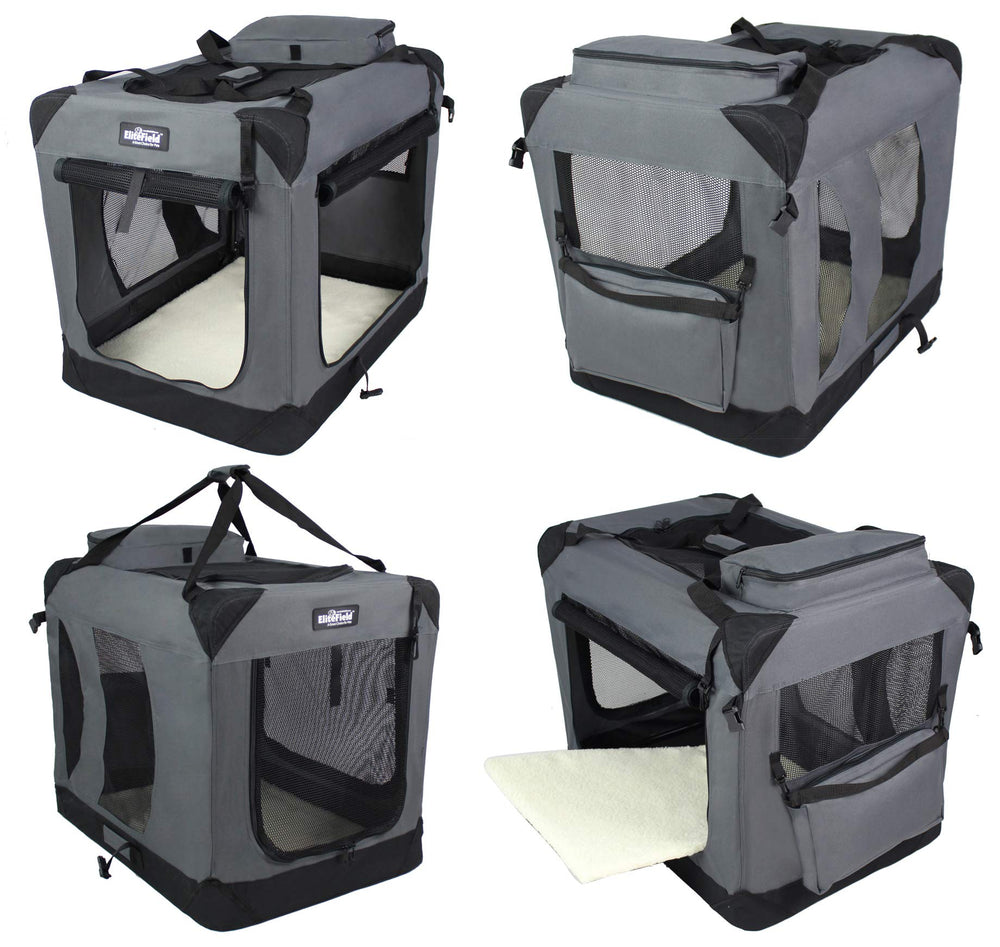EliteField soft crate assembled and ready for use at home