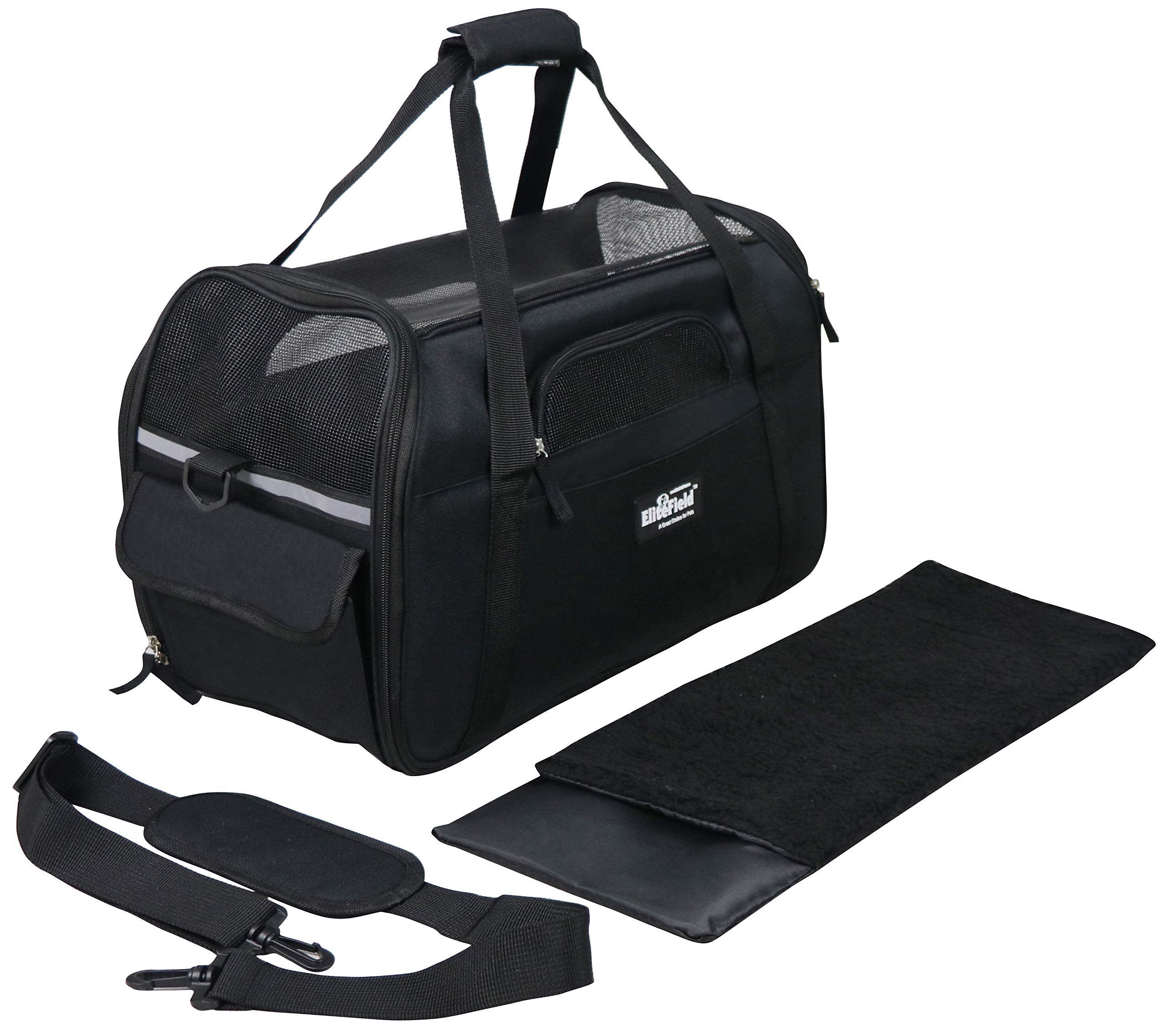 EliteField carrier with built-in leash offers secure containment inside the bag