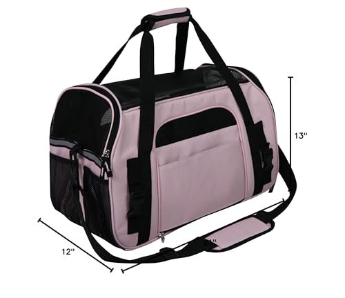 EliteField soft pet carrier pink pocket storage for essentials