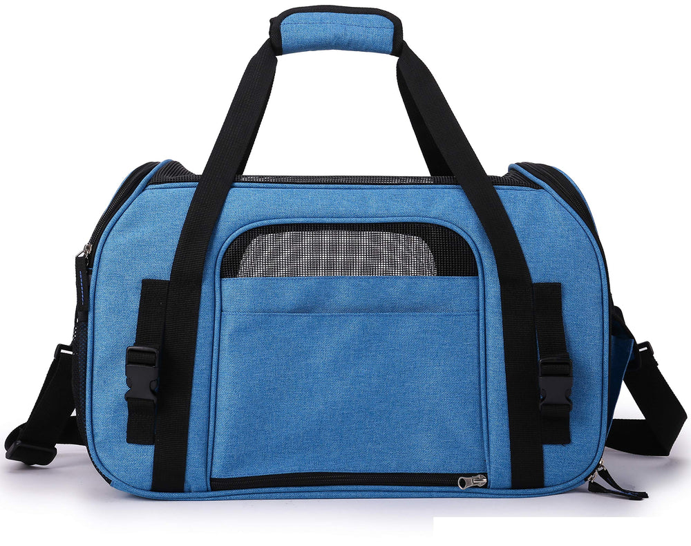 EliteField carrier side pockets store pet food and accessories.