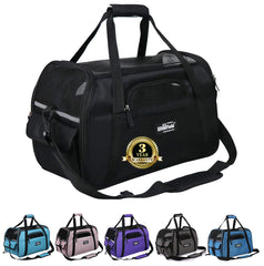 EliteField soft pet carrier top view with breathable mesh and sturdy design for air circulation
