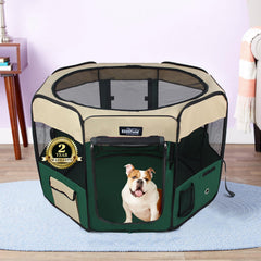 EliteField soft pet playpen outdoor-stability with ground stakes for secure use.