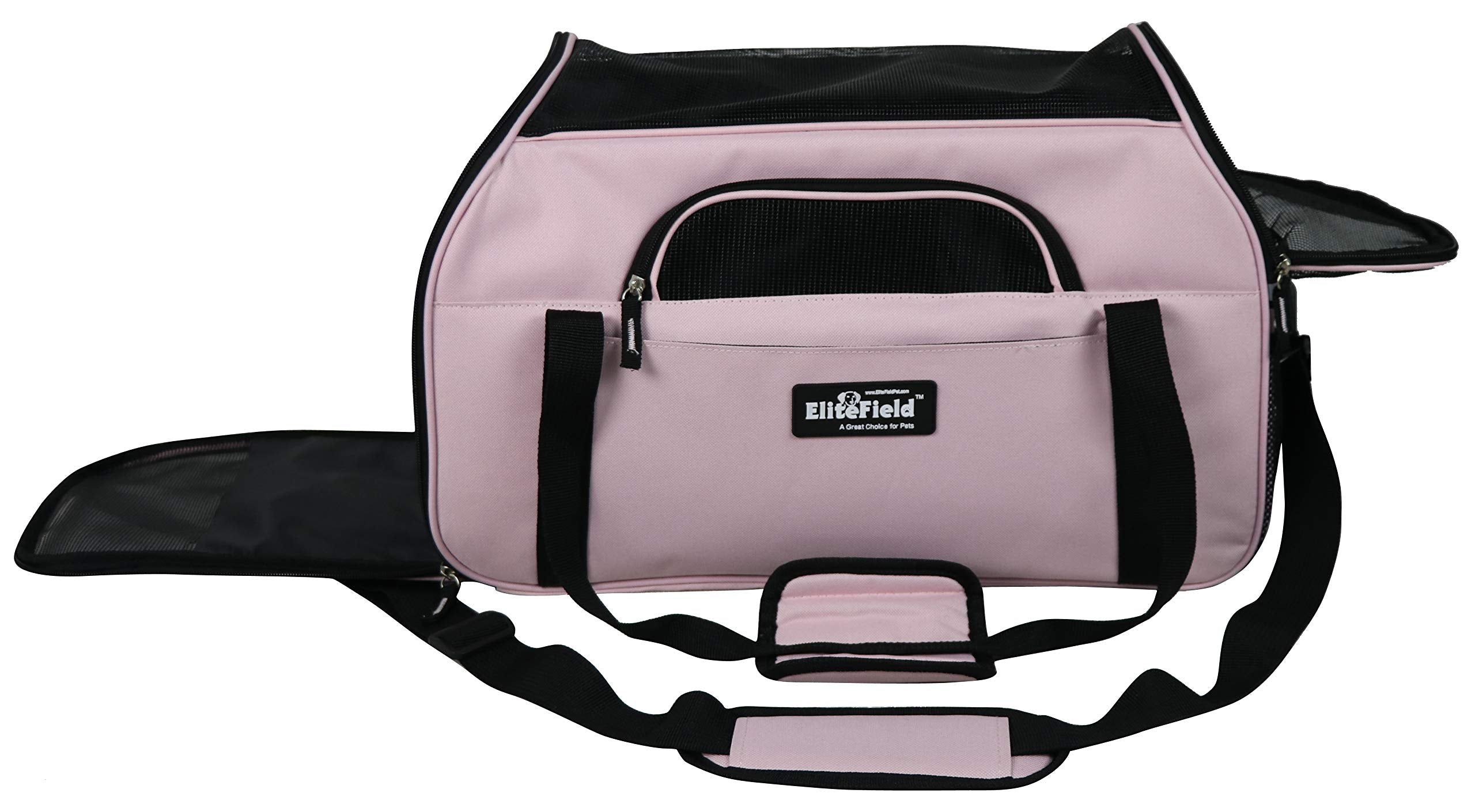 EliteField soft-sided carrier side mesh for ventilation and natural light
