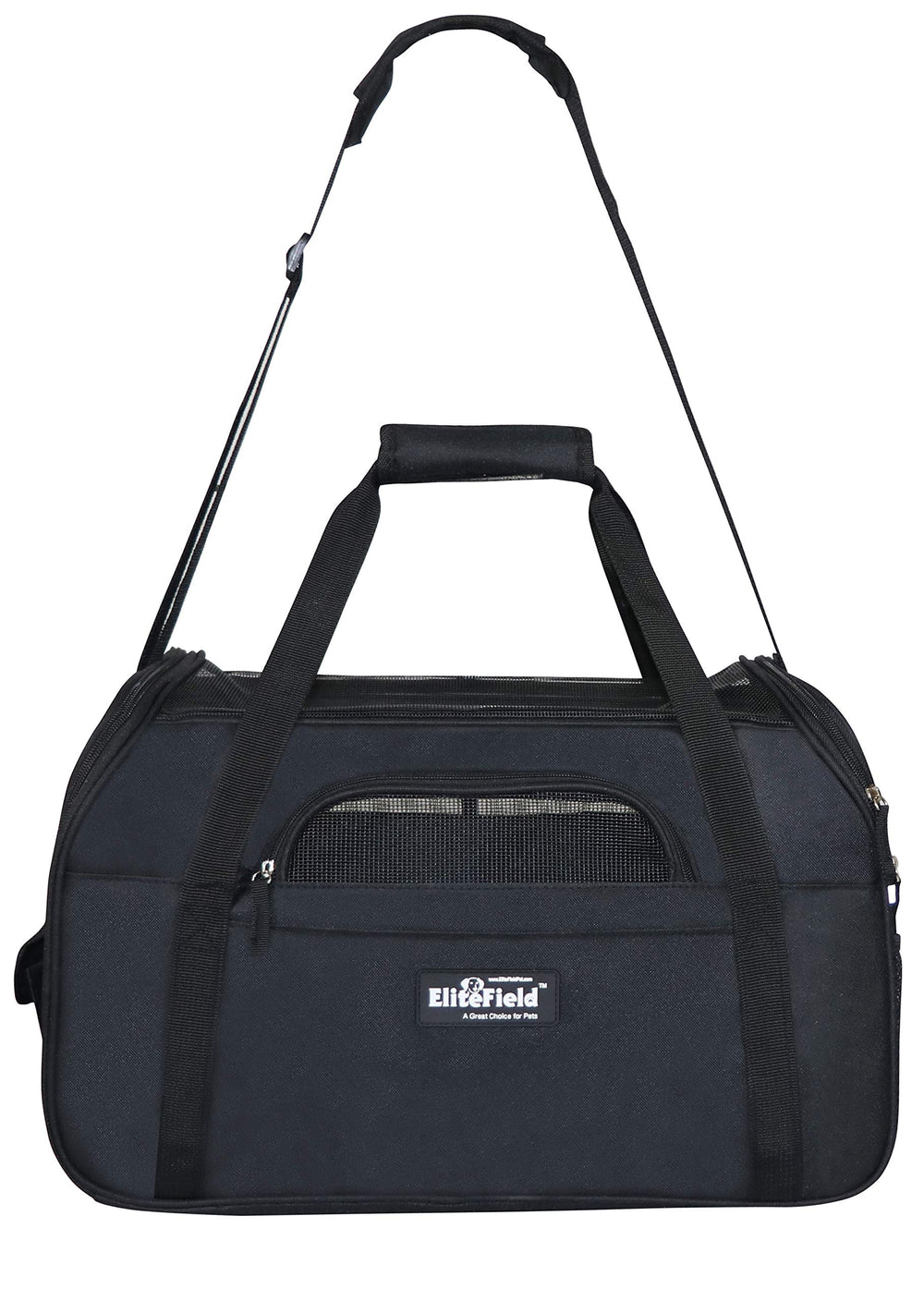 EliteField carrier side zipper access for easy pet entry and exit.