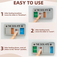 EliteSign Dog Fed Sign with magnetic back on fridge for quick updates.
