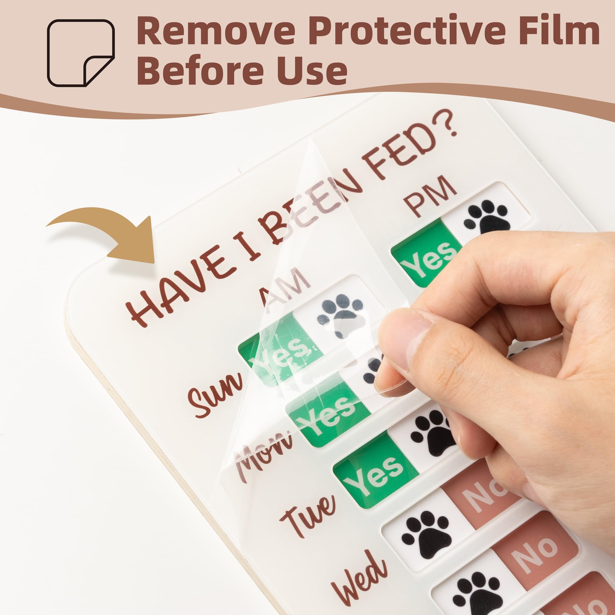 EliteSign dog feeding reminder shows magnets and adhesive mounting options