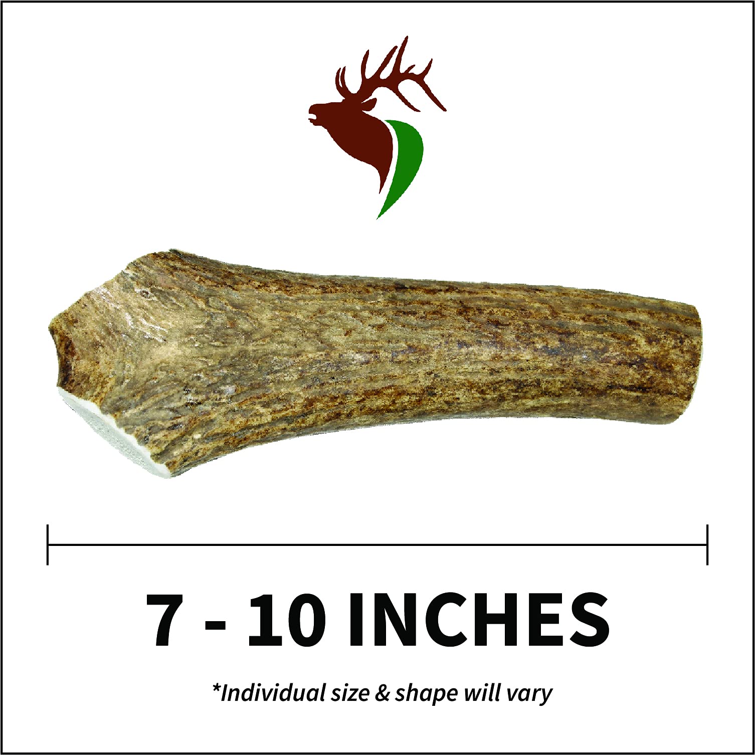 Elkhorn Premium Chews hand-cut elk antler with smoothed edges for safety