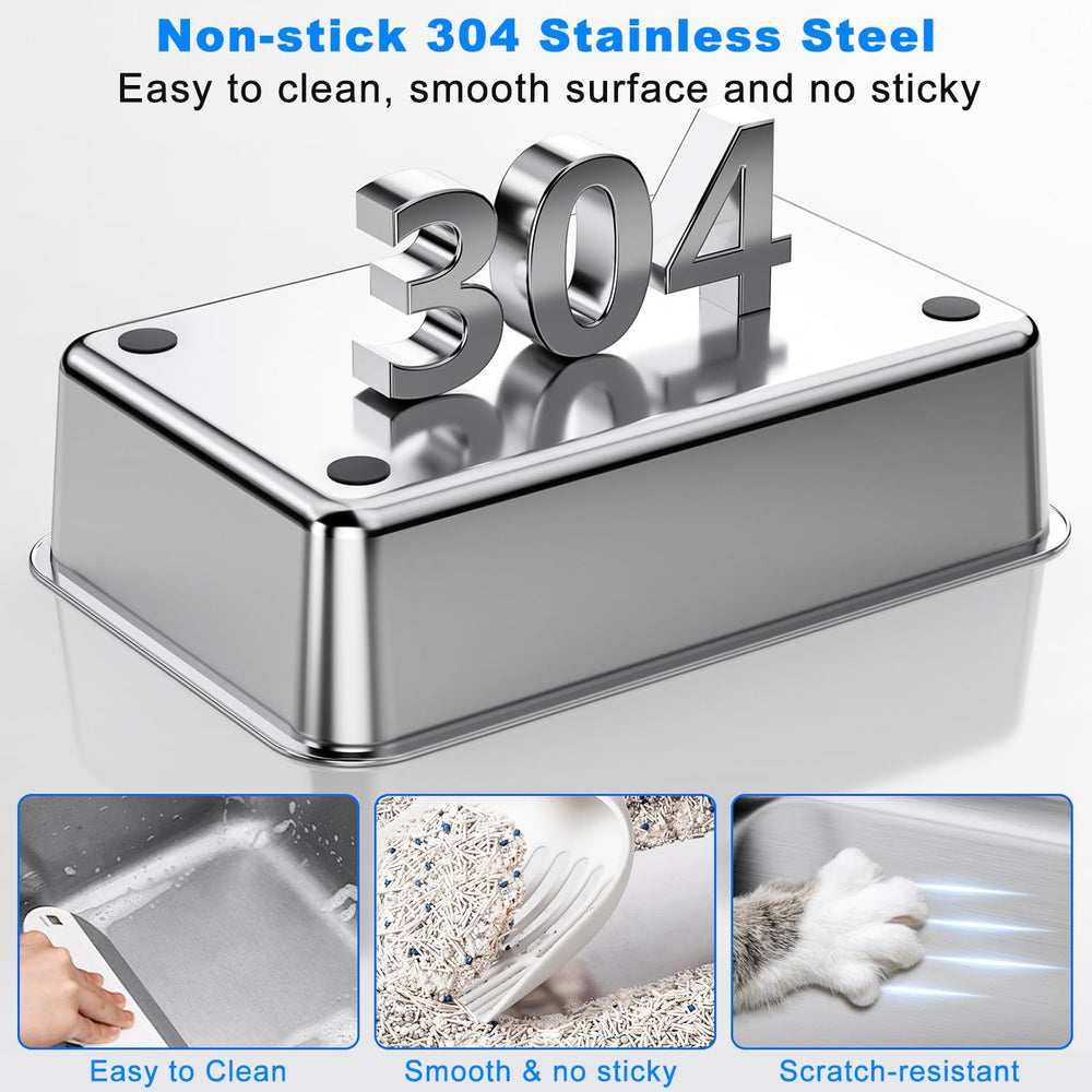 Ellenpent six-inch high walls minimize litter kick-out