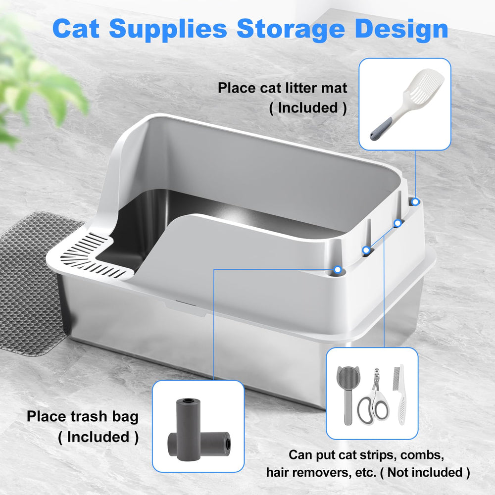 Ellenpent six-inch high walls prevent litter spill and protect floors.