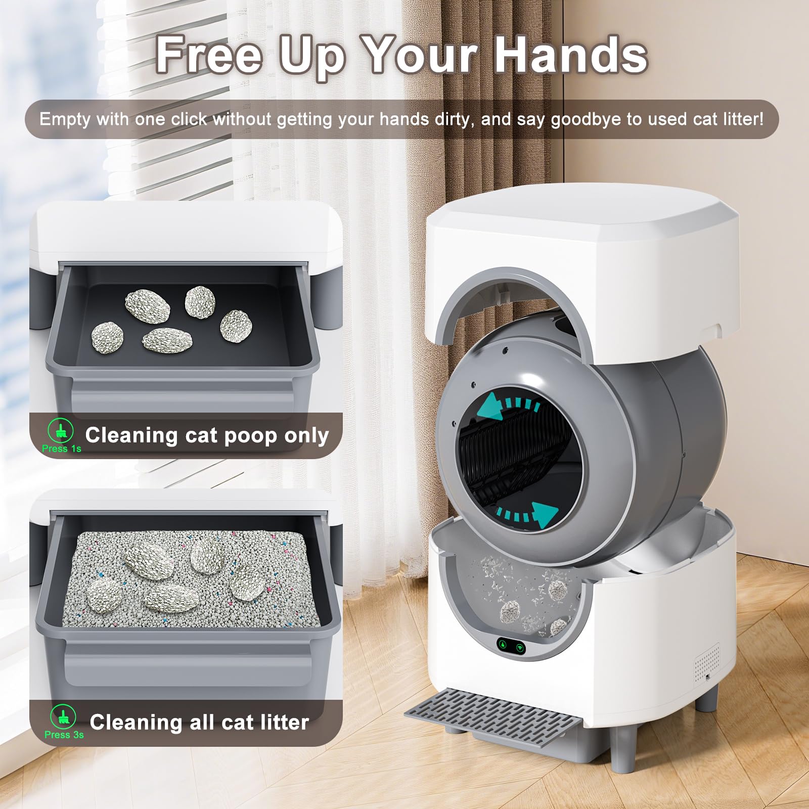 Ellenpent included 3 rolls garbage bags adds disposal convenience.