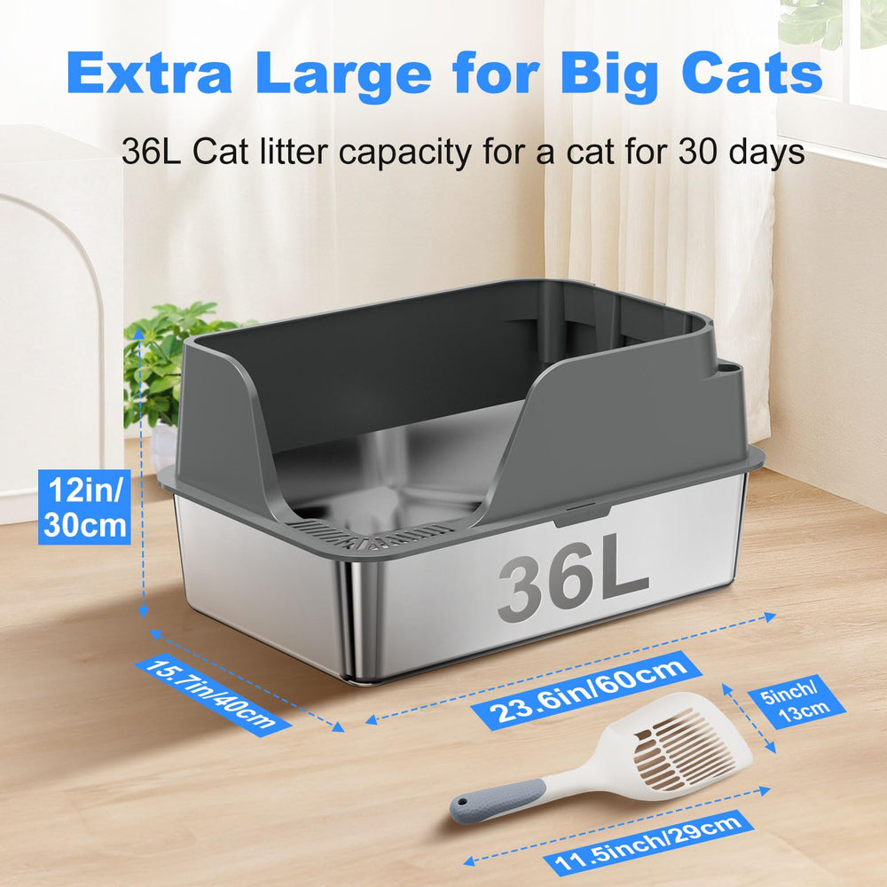 Ellenpent litter box with side-opening design for cat entry