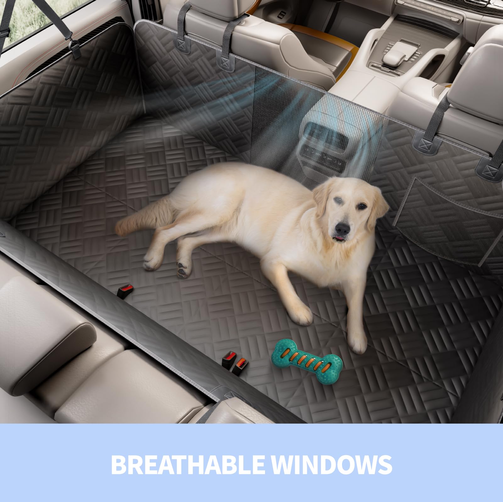 ELLINI dog car seat cover installs in minutes with adjustable straps