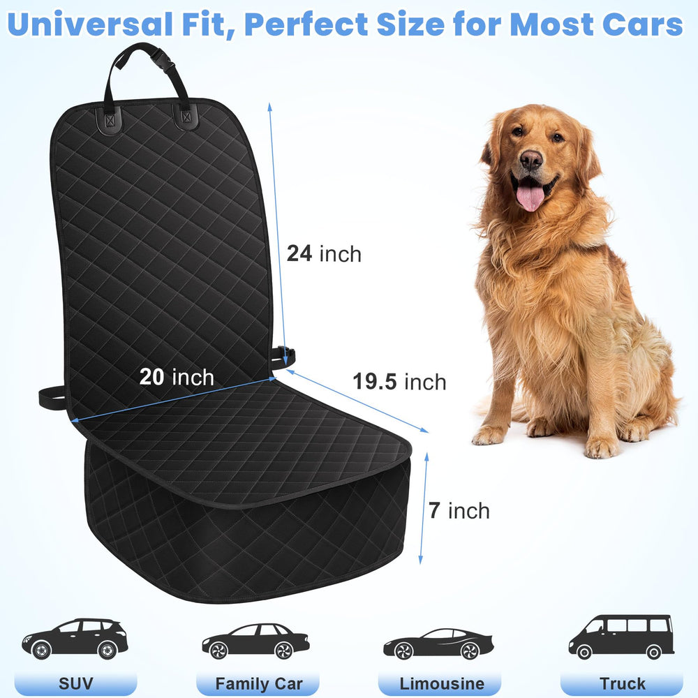 ELONGRIVER dog seat cover easy-to-clean material wipes clean after muddy trips.