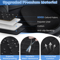 ELONGRIVER dog seat cover scratch-proof design shields upholstery from claws.
