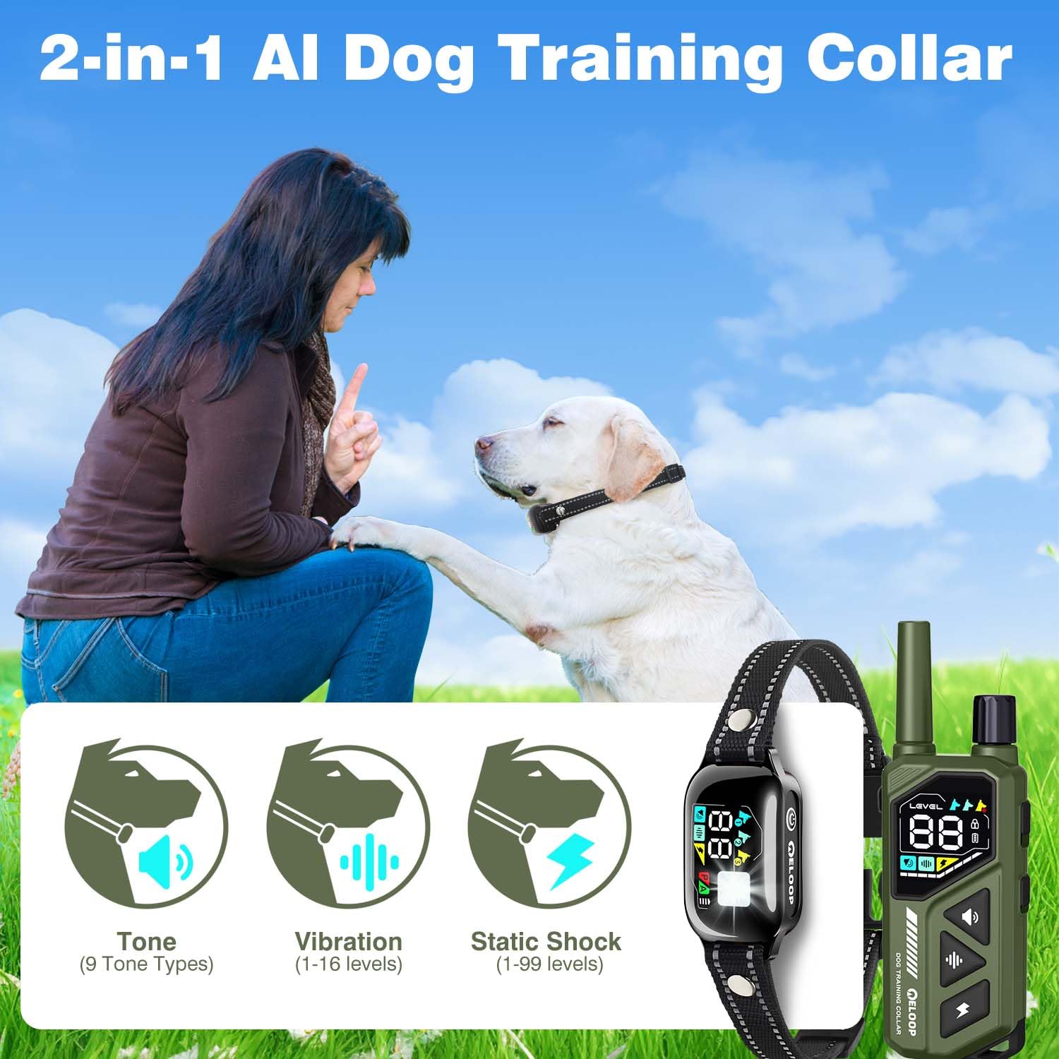 ELOOP Type-C charging keeps both remote and collar ready quickly.