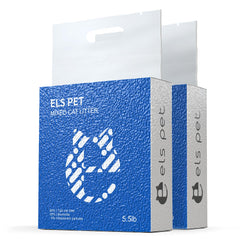 ELS PET clumping cat litter two-pack shown for extended use and value.