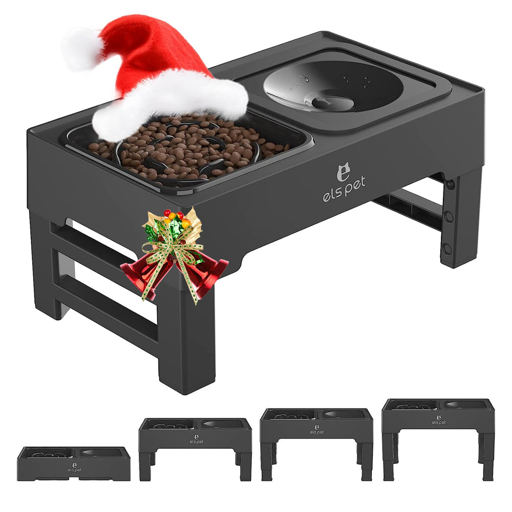 ELS PET elevated bowls with adjustable stand for comfortable feeding at any height