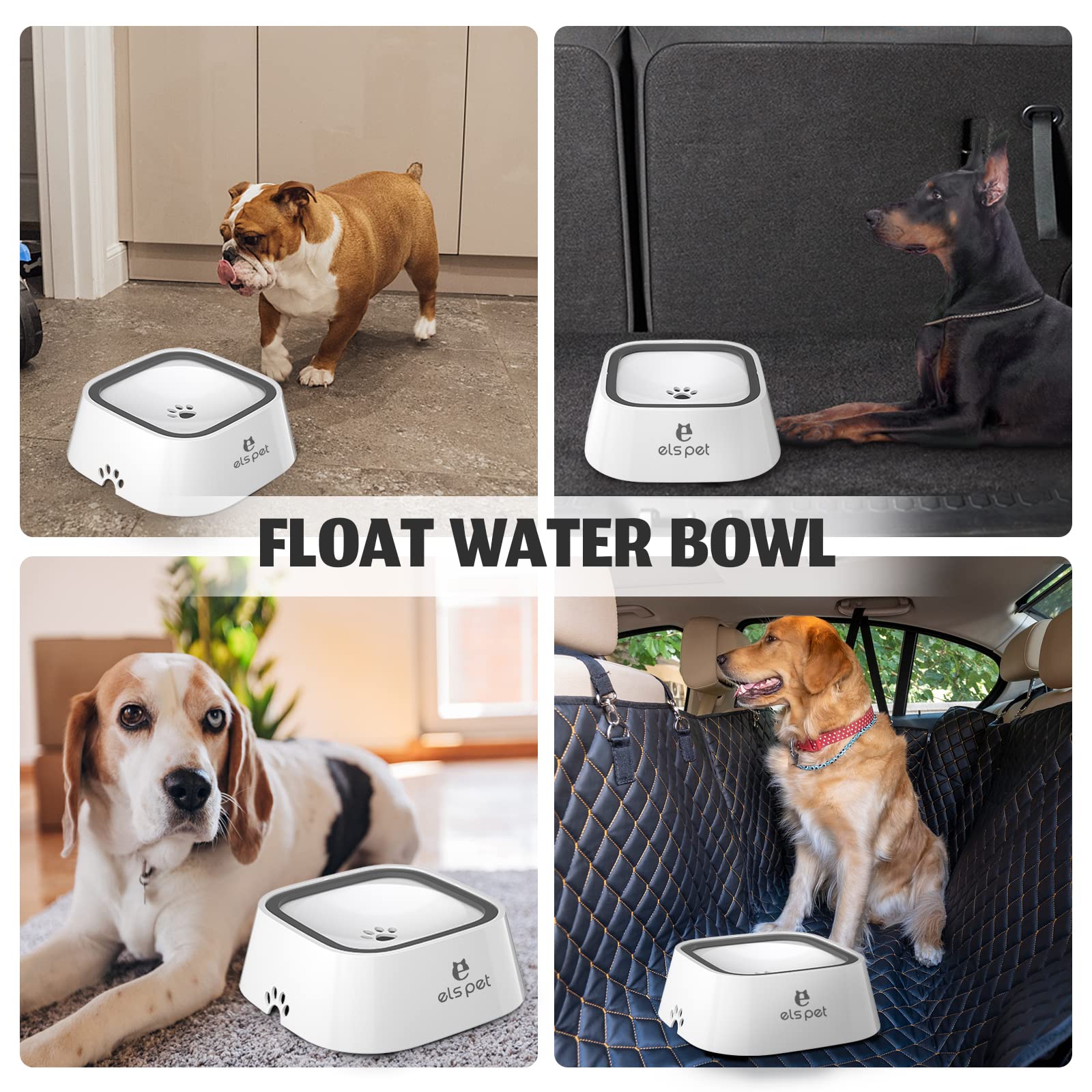 ELS PET No Spill Bowl parts detach for easy cleaning and top-rack dishwasher safety.