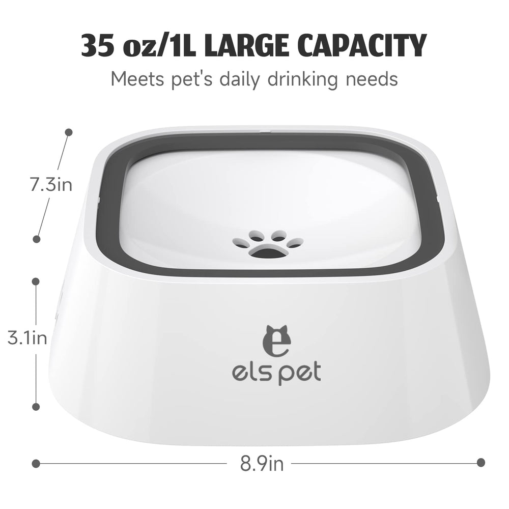 ELS PET No Spill Bowl in a car, illustrating travel-friendly hydration on the move.