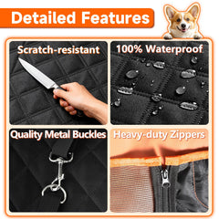Elufa dog seat cover full-coverage protection against spills and hair