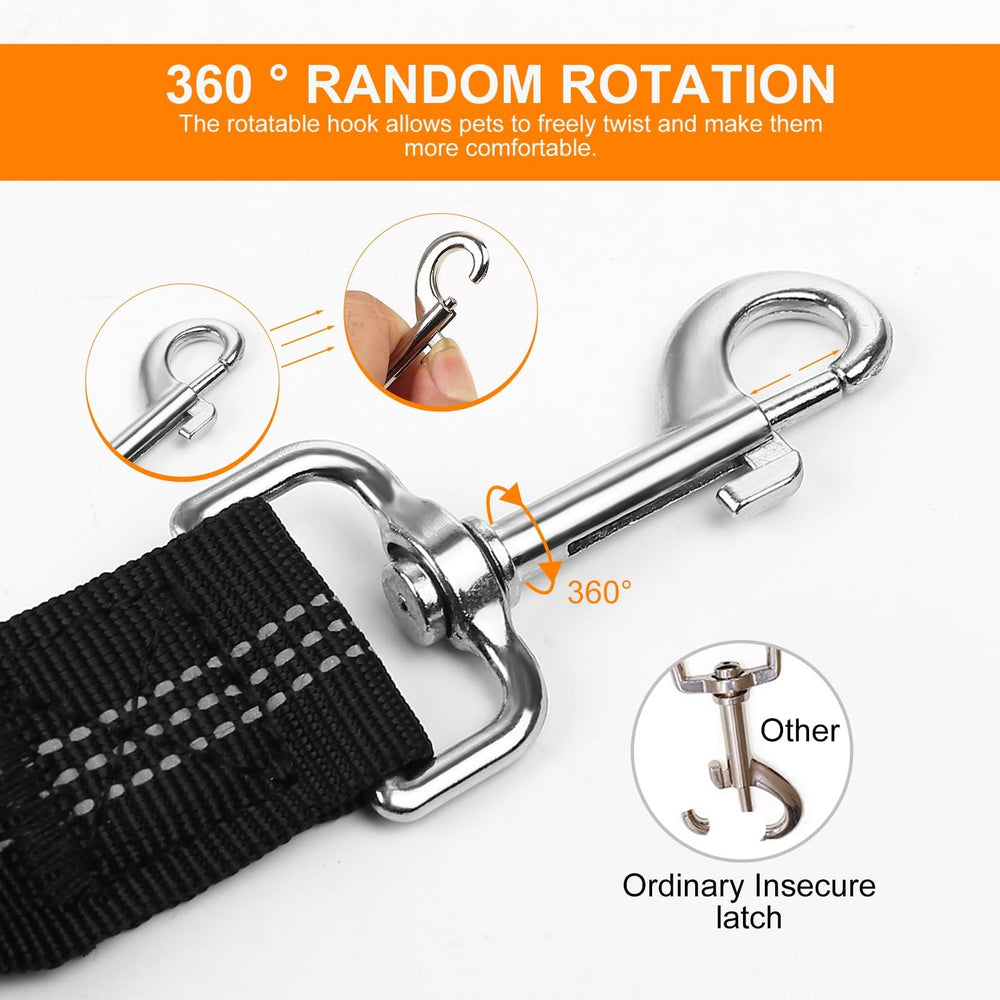 Elufa retractable dog car leash in action showcases safe freedom during rides.