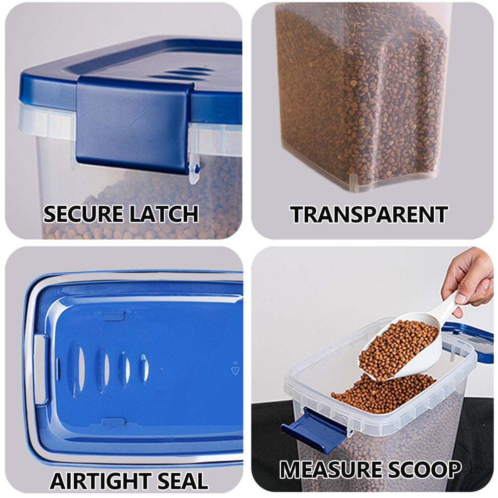 Elwichen airtight lid on a pet food bin ensures freshness.