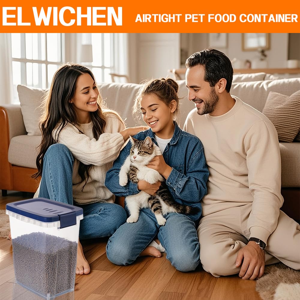 Elwichen transparent body shows remaining kibble at a glance.