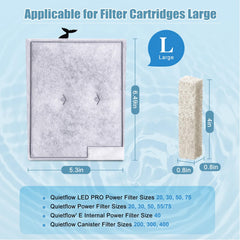 ELXXROONM ammonia reduction pad removes excess ammonia for healthier fish and clearer water.