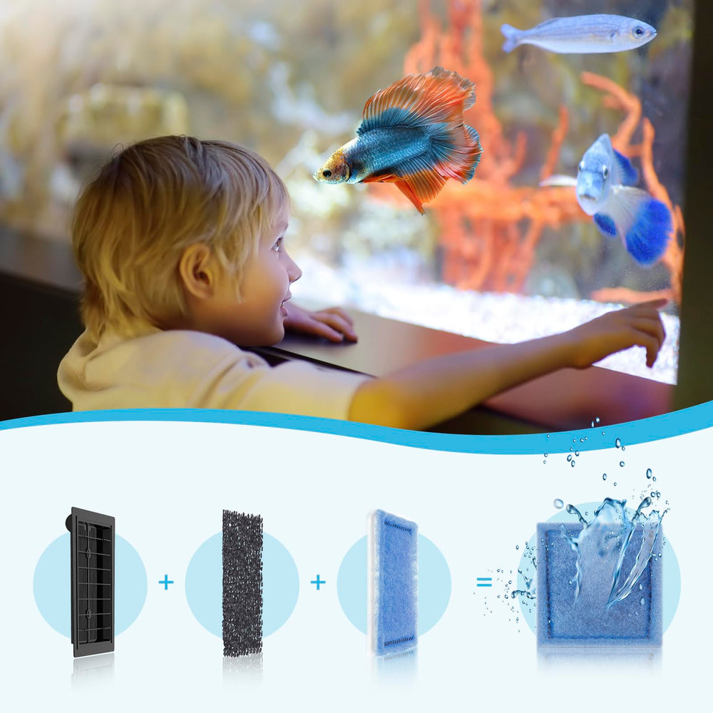 ELXXROONM Aquarium-water-clarity through effective filter cartridge performance.