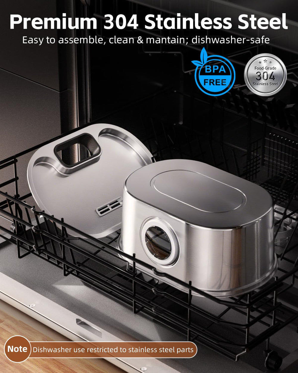 Emdoro cat water fountain stainless-steel-filter-system showcases hair and debris capture.