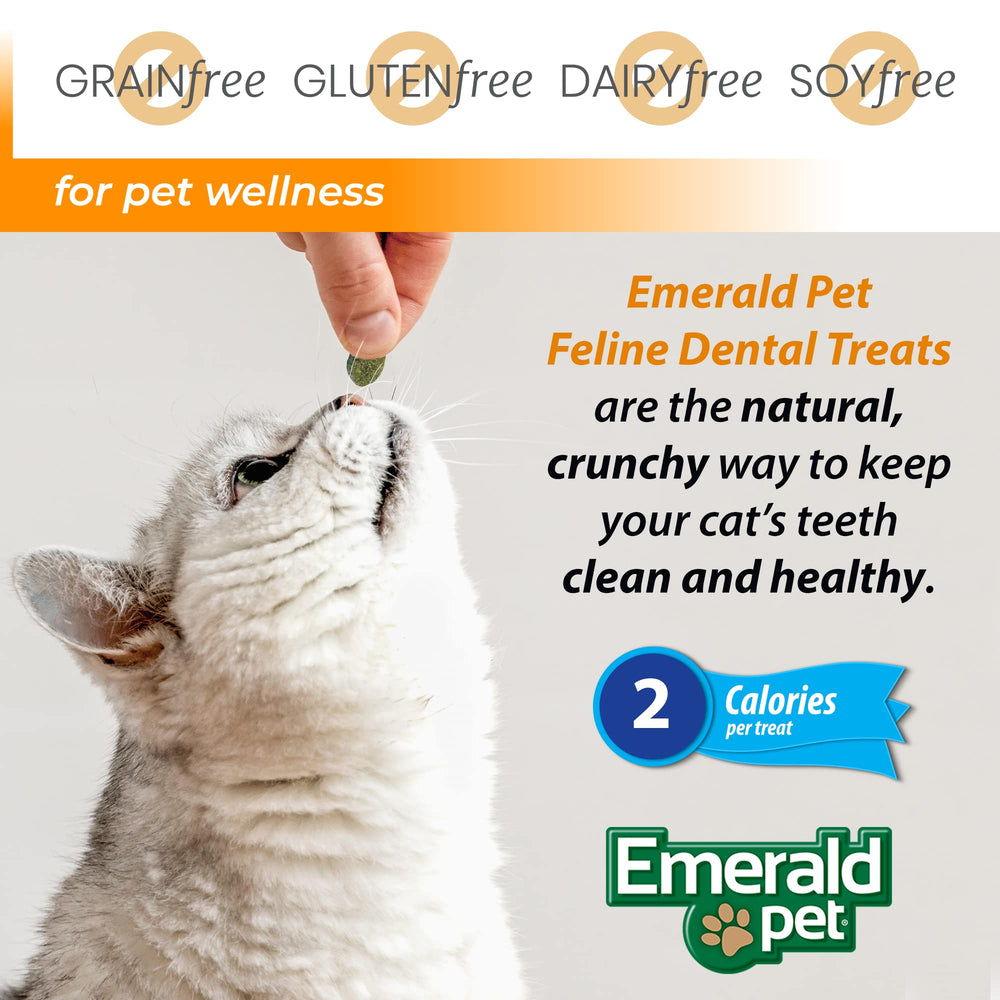 Emerald Pet cat dental treats made in USA with natural ingredients.
