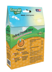 Emerald Pet Feline Dental Stixx pumpkin supports digestive health with natural fiber.